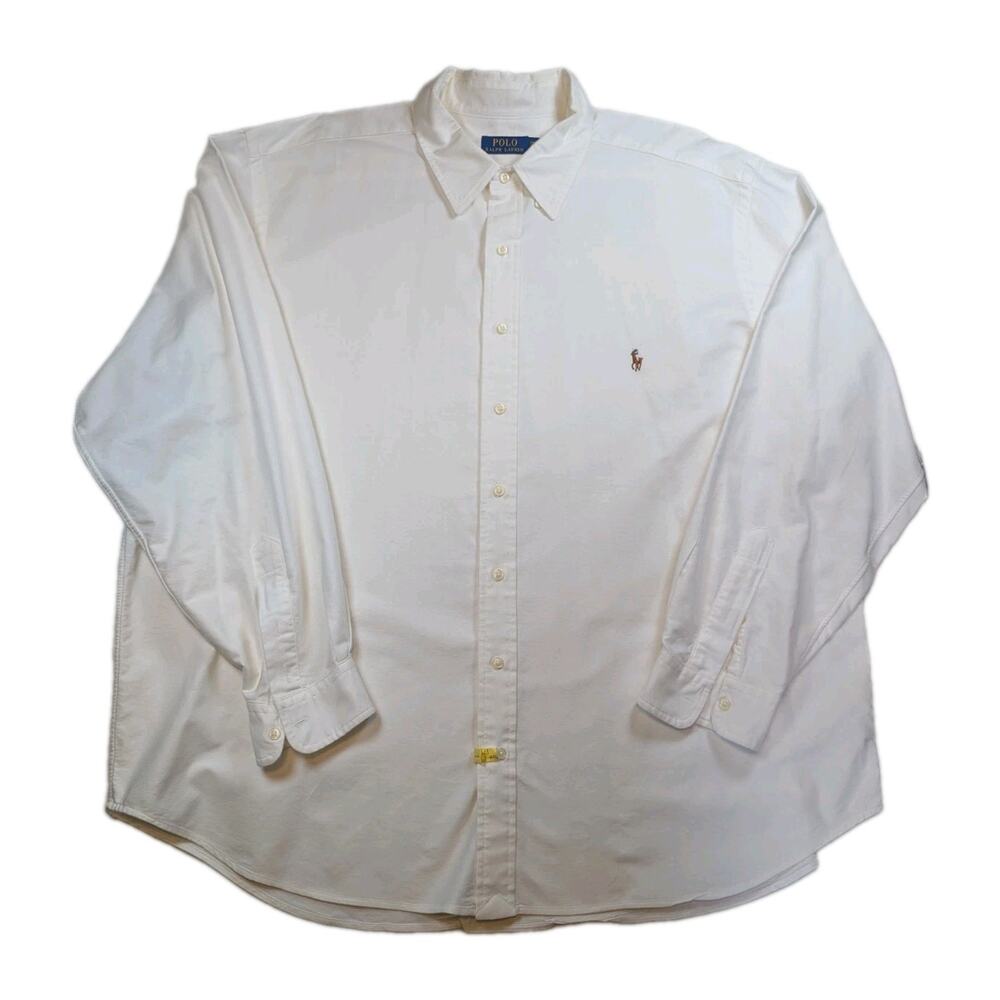 Polo Ralph Lauren Button Down Oxford Shirt White 2XB Big Tall Long Sleeve